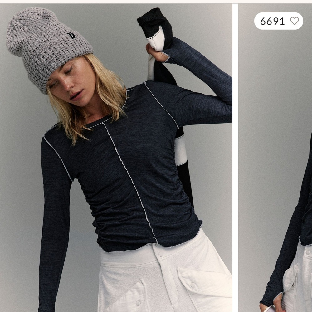 Free People right on run long sleeve layer